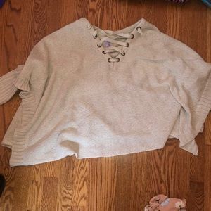 Poncho styled sweater